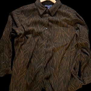 Denim & Co. Women’s Long Sleeve Shirt Animal Print Jacket